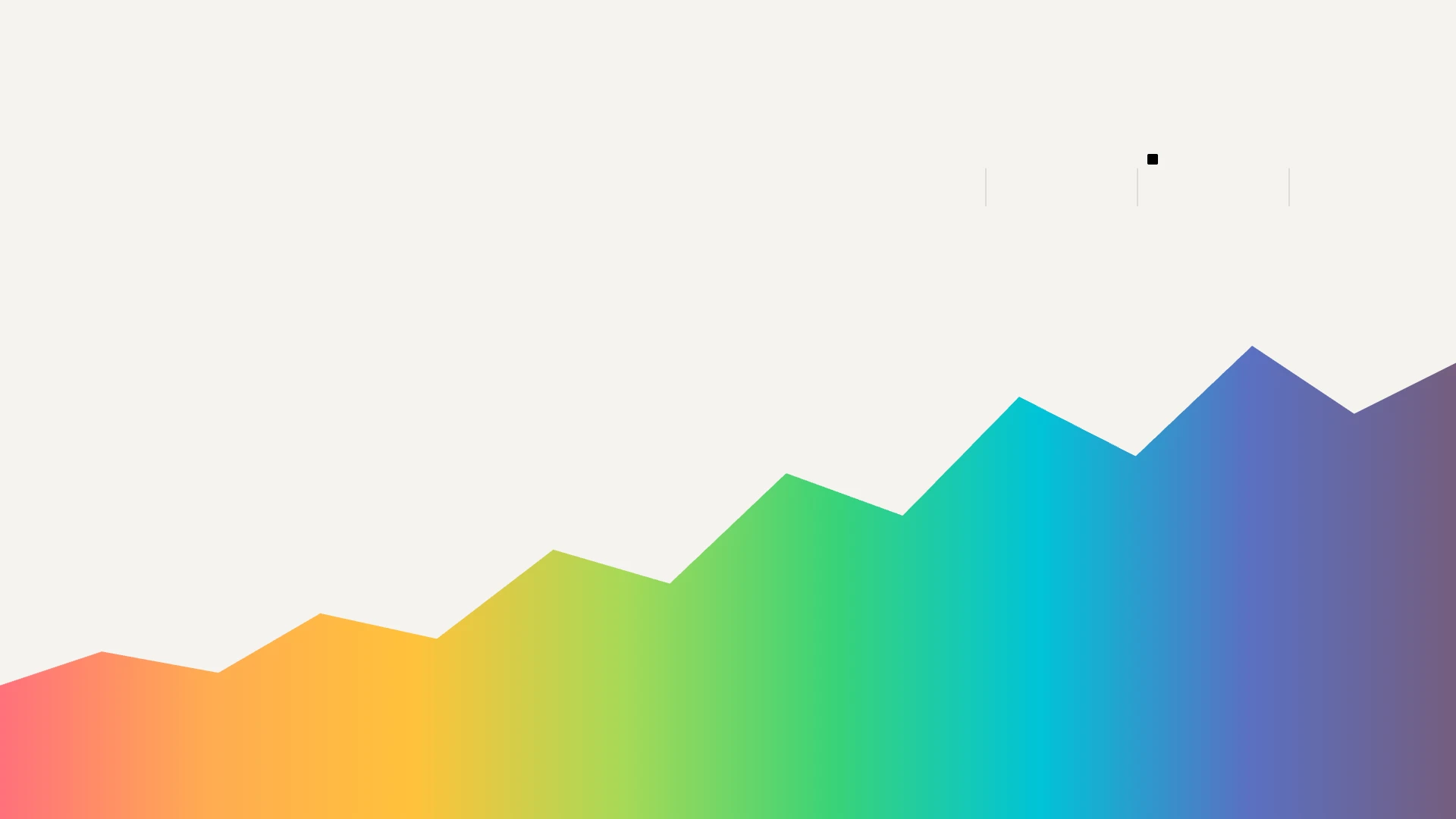 Eight bars at varying heights beneath a single flat line, suggesting one engagement score sitting over a varied system.