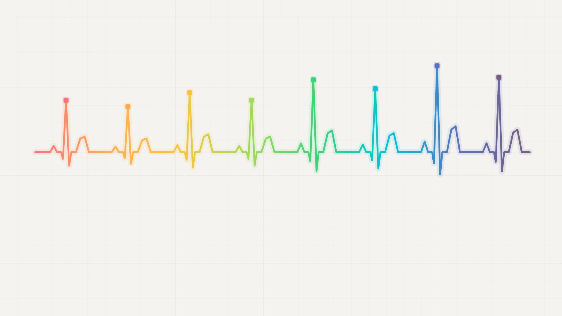 An abstract spectral ridgeline across eight connected dimensions, picturing an organisational health check as a whole system's shape, not a single score.
