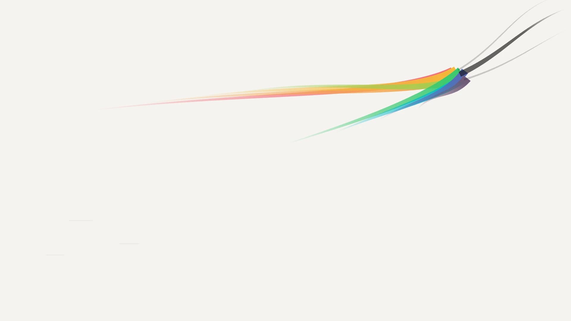 Abstract spectral strokes rising into a wide, still field, evoking survey fatigue - the sense that nothing changes after employees give feedback.